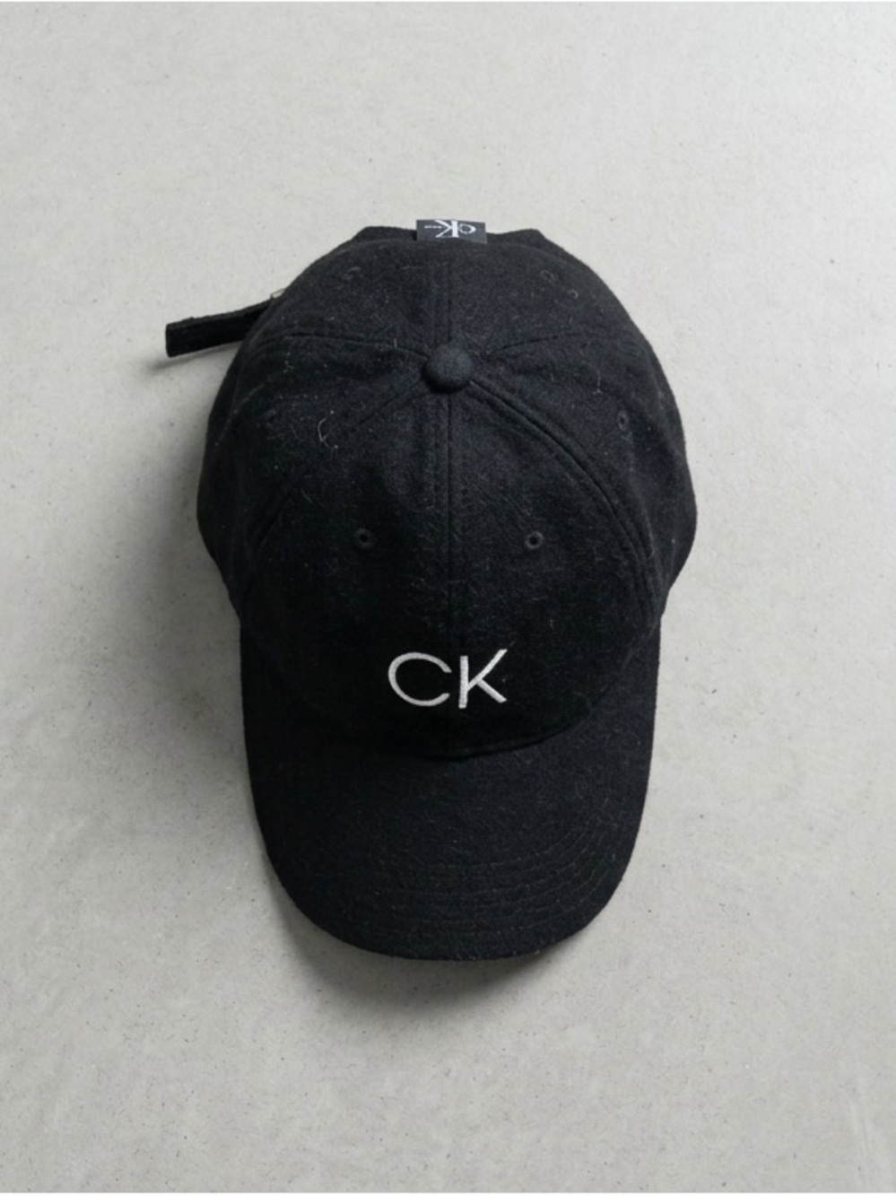 Calvin Klein Black Baseball Cap with White CK Embroidery